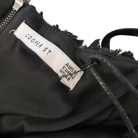 NEW COOPER ST Chenille Fabric Midi COCKTAIL DRESS $200‎ Size 8 NORDSTROM Black - Picture 12 of 16